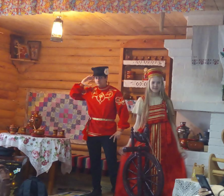 Участие туристов, в старинном русском обряде